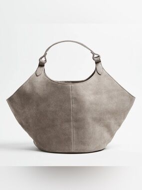 NWOT - M.I.L.A. MILA Emma Shoulder Bag STONE Suede Leather